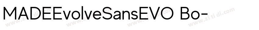 MADEEvolveSansEVO Bo字体转换